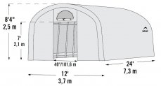 Náhradní plachta pro fóliovník SHELTERLOGIC 3,7x7,3 m PE Dekorhome