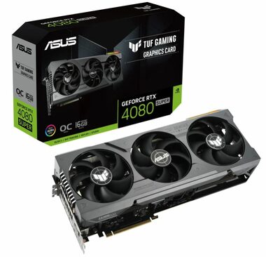 ASUS TUF GeForce RTX 4080 SUPER 16G GAMING OC / 2205-2595MHz / 16GB GDDR6X / 256Bit / 2x HDMI + 3x DP / (16) 320W (90YV0KA0-M0NA00)