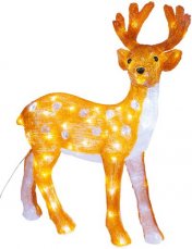 Magichome vianoce Vianočná dekorácia MagicHome, Jeleň, 80 LED, studená biela, akryl, IP44