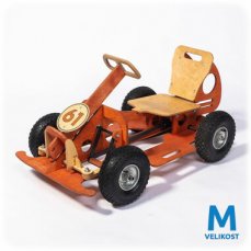 GOCar šlapací auto střední - oranžová / Velikost M / Nosnost 50 Kg / od 6 let (GCMR)