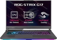 Asus ROG Strix G17 sivá / 17.3 WQHD / 240Hz / AMD RYZEN 9 7845HX 3.0GHz / 32GB / 1TB SSD / Nvidia RTX 4060 8GB / BezOs (G713PV-LL045)