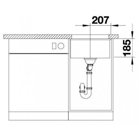 BLANCO SUBLINE 375-U drez bazaltový 523731