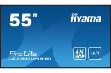 54.6 IIYAMA Prolite LE5541UHS-B1 čierna / IPS / 3840 x 2160 / 16:9 / 8ms / 1200:1 / 350cd / repro / VGA / HDMI (LE5541UHS-B1)