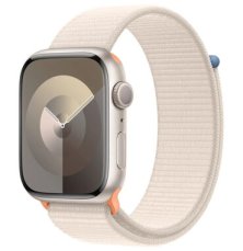 Apple Watch Series 9 GPS 45mm Hvězdně bílý hliníkové tělo - Hvězdně bílý provlékací řemínek / 140–245 mm (MR983)