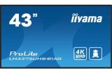 43" IIYAMA ProLite LH4375UHS-B1AG čierna / IPS / 3840x2160 / 16:9 / 8ms / 1200:1 / 500cd / repro / HDMI / DP (LH4375UHS-B1AG)